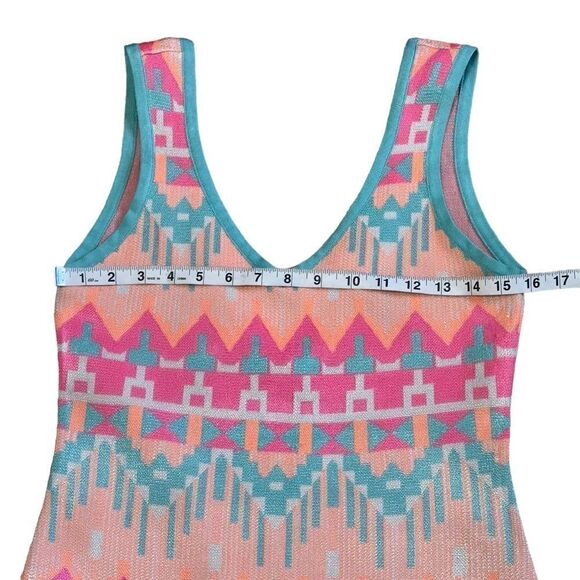 2B by bebe Multicolored Knit Sleeveless Bodycon Dress LARGE - Picture 9 of 14